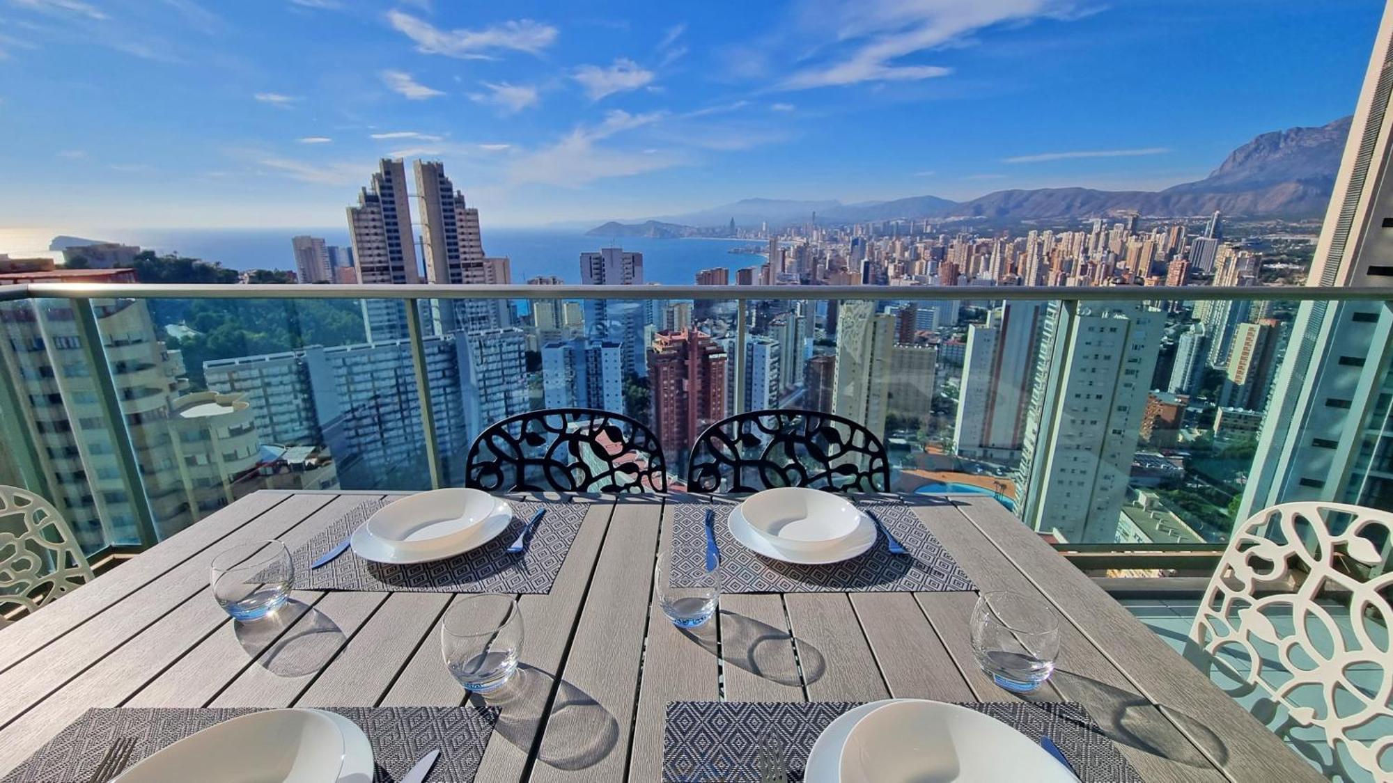 Skyline 18 Terraza Privada Con Impresionantes Vistas Al Mar Apartment Benidorm Exterior foto